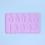 Siliconen mal Numers op stokje